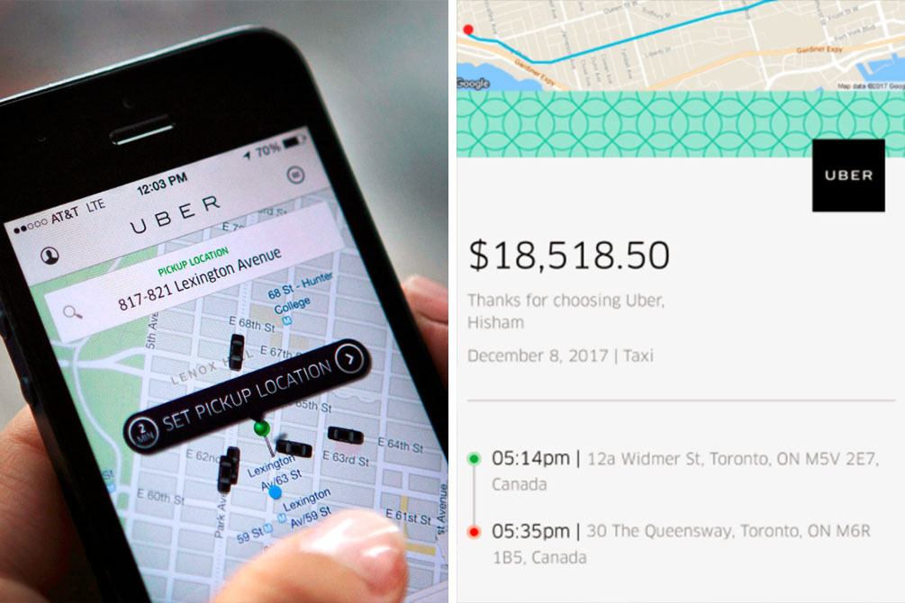 Uber cobra 18 500 dólares de passageiro por viagem de 19 minutos