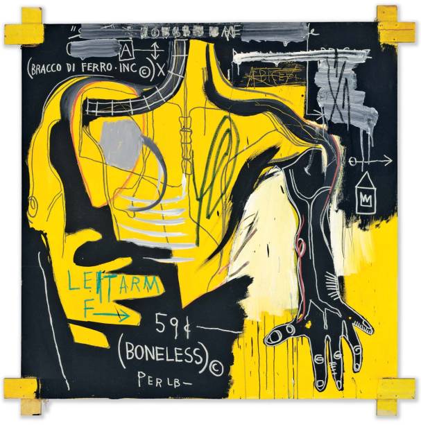 Trabalho de Basquiat, apelidado de Braço de Ferro