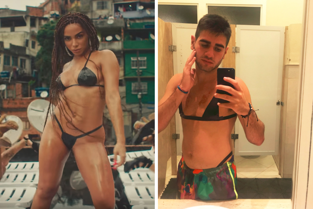 Rapaz usa fantasia de Anitta em “Vai Malandra”, mas se arrepende