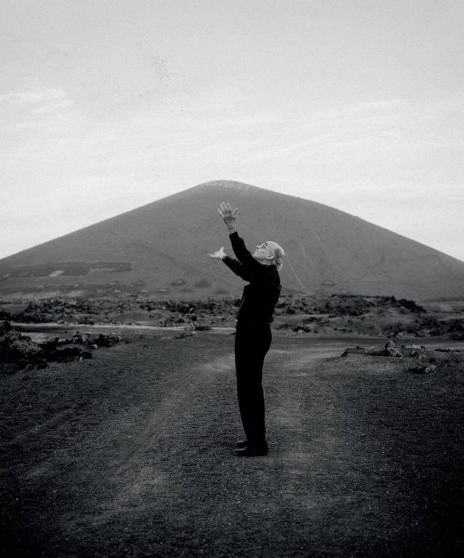 José Saramago na ilha de Lanzarote.