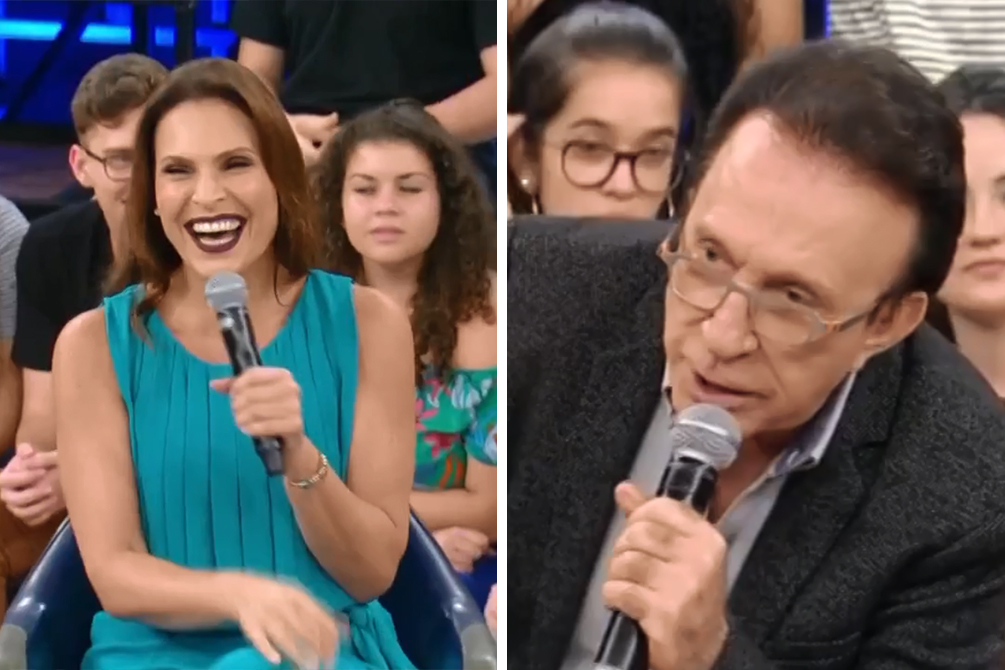 Moacyr Franco surpreende Laura Muller no “Altas Horas”