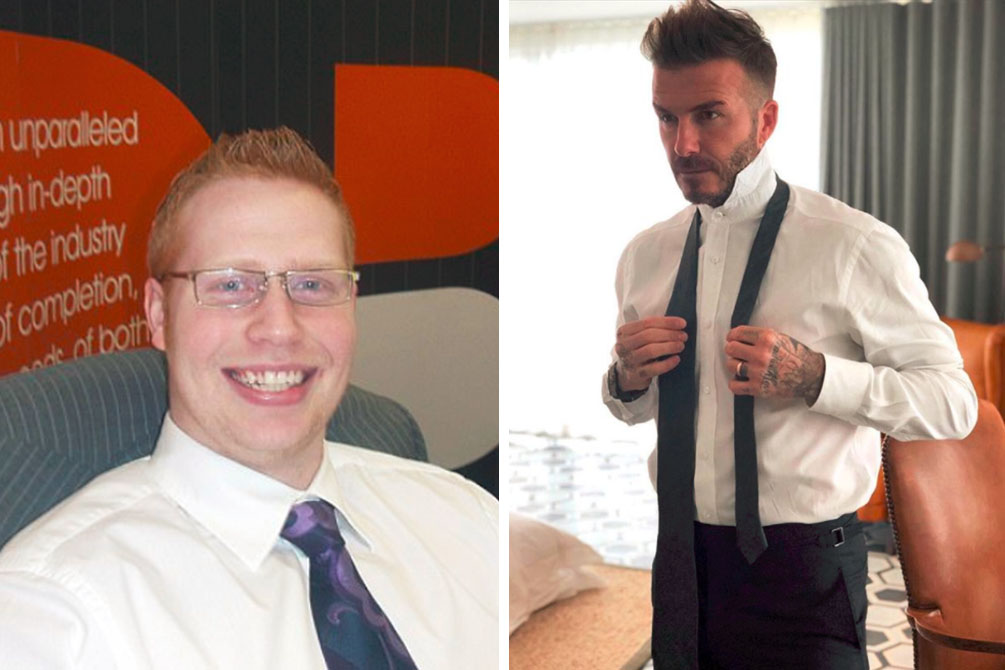 Após transformação radical, modelo hoje posa com David Beckham