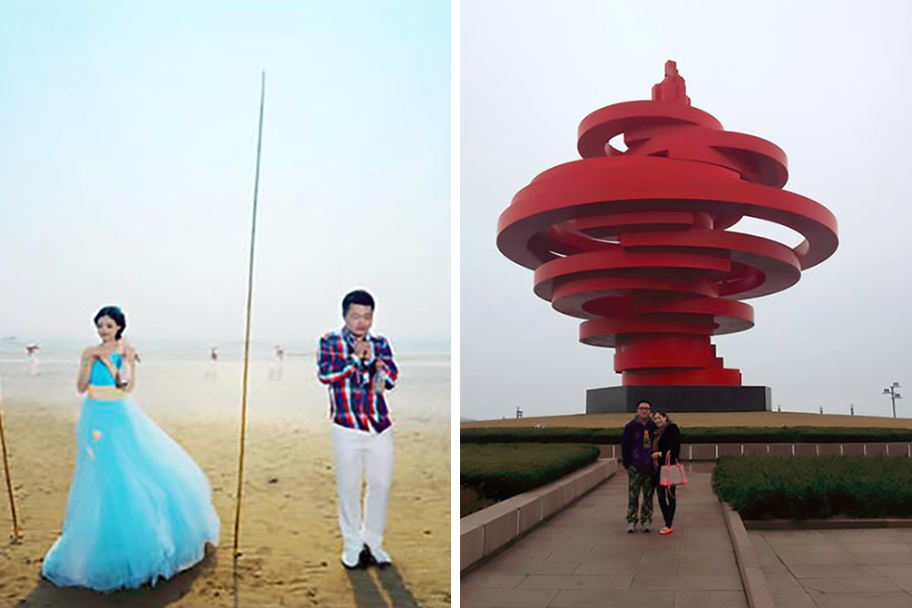 Marido fica emocionado ao notar coincidência em foto da mulher