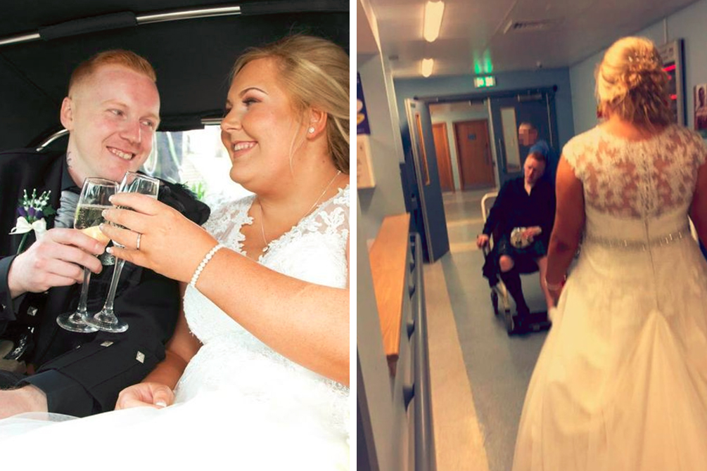 Recém-casados vão parar no hospital após acidente no dia do casamento