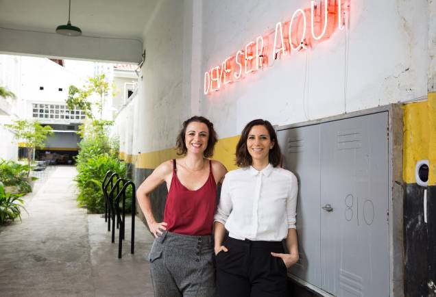 As sócias e irmãs Gabriela e Karina Barretto no Futuro Refeitório As sócias e irmãs Gabriela e Karina Barretto no Futuro Refeitório