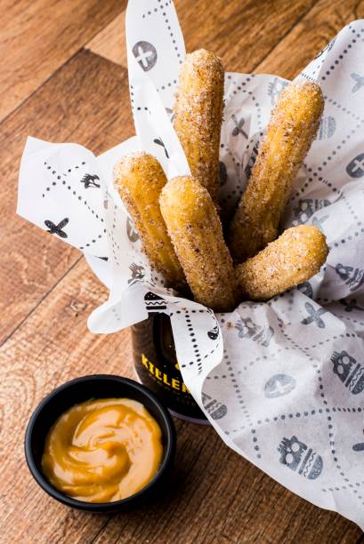 Churros El Matador acompanhado com doce de leite