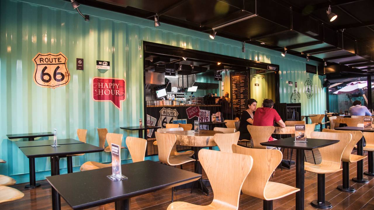 Ambiente do Madero Conteiner: eleita a melhor hamburgueria de Campinas