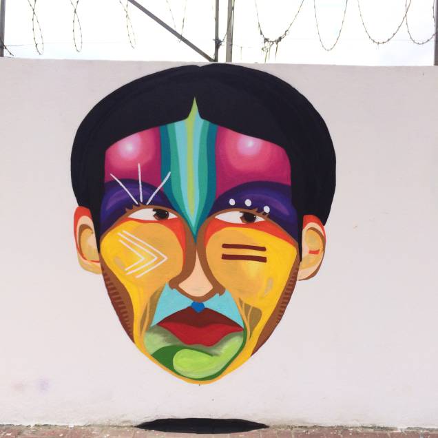 Arte de Gelson Salvador: desenho feita em muro do Grajaú neste ano Arte de Gelson Salvador: desenho feita em muro do Grajaú neste ano