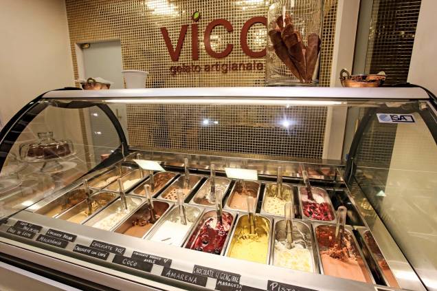 Dezesseis versões de sorvetes da Vico Gelato Artigianale
