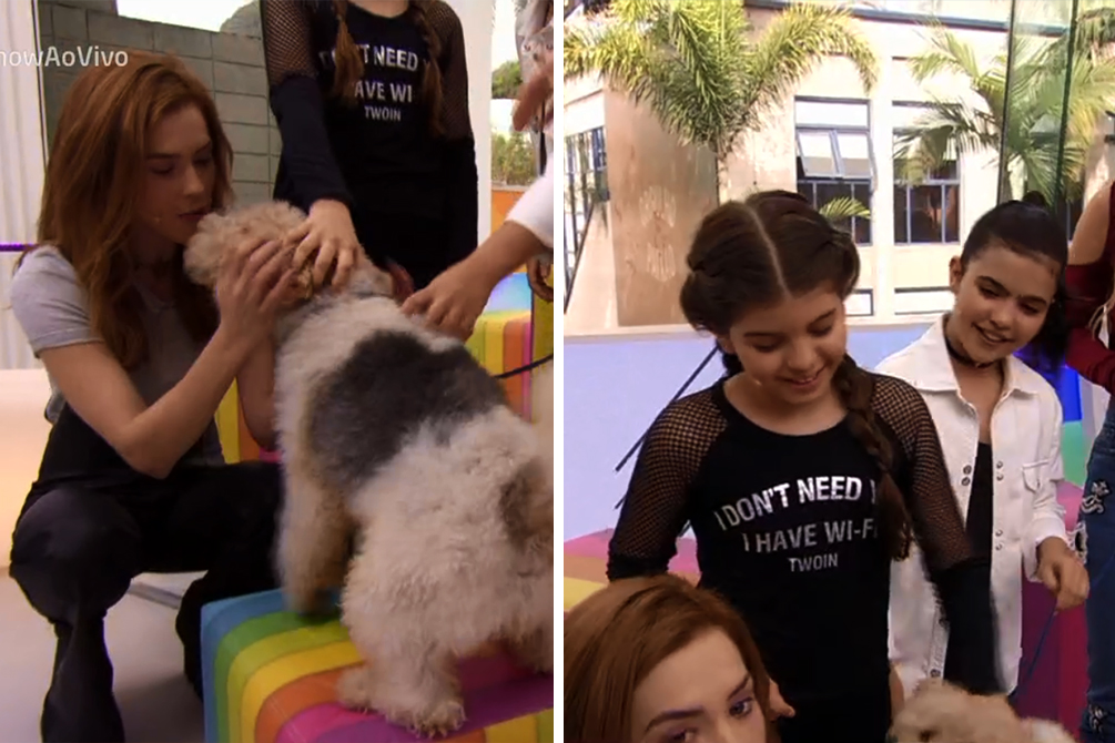 No Vídeo Show, atriz mirim provoca revolta com revelação sobre cachorro