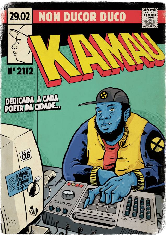 Além de rapper, Kamau também é professor de matemática, o que o levou a encarnar o papel de Fera, alterego do inteligente Hank McCoy, dos X-Men