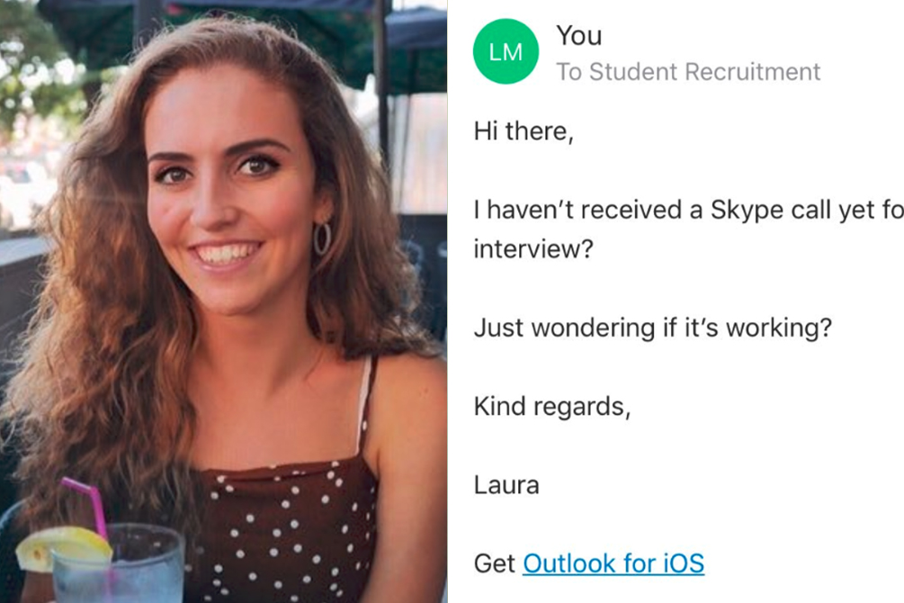 Jovem aparece com um mês de antecedência para entrevista com Microsoft