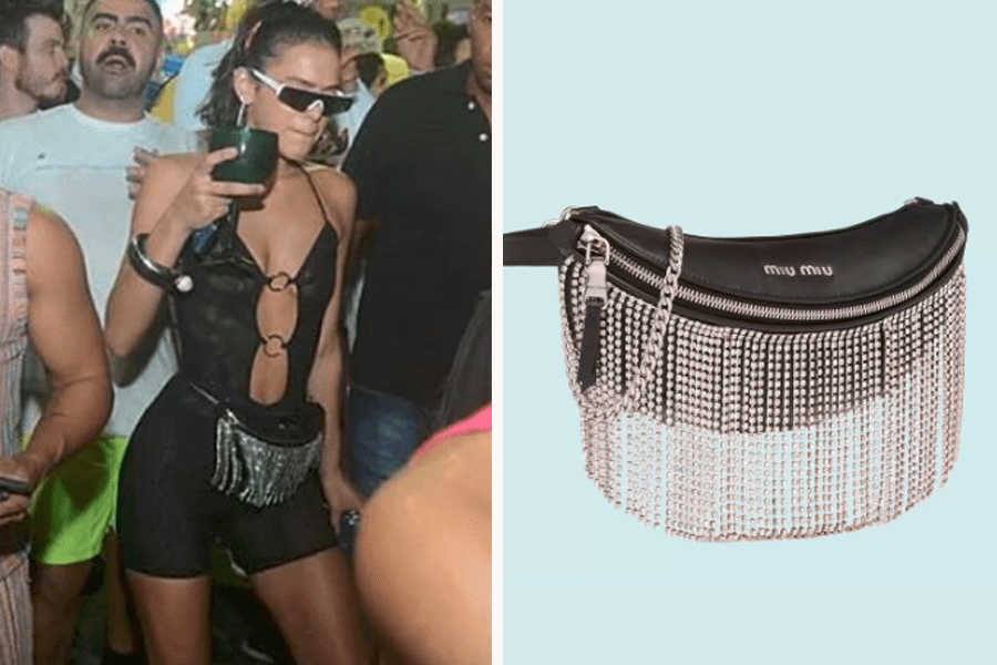 Bruna Marquezine pula carnaval com pochete de 6435 reais