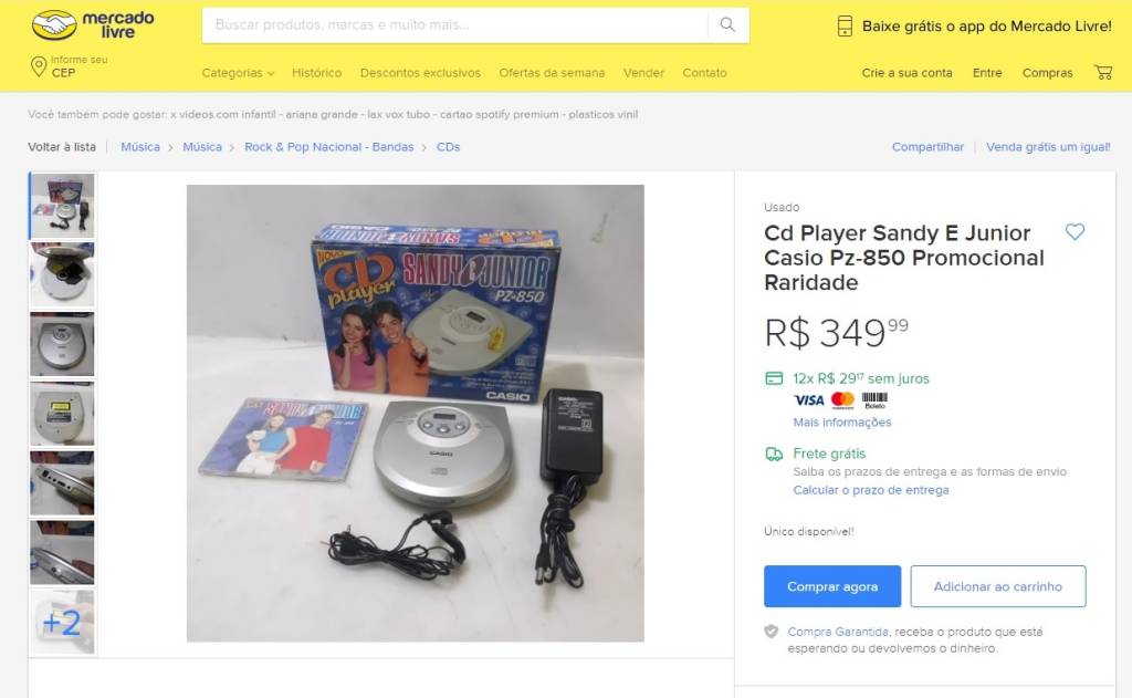 sandy e junior discman sandy e junior discman