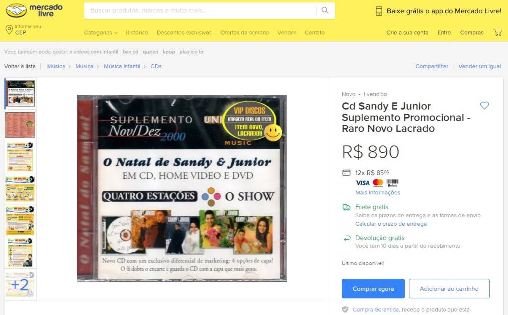 sandy e junior quatro cds sandy e junior quatro cds