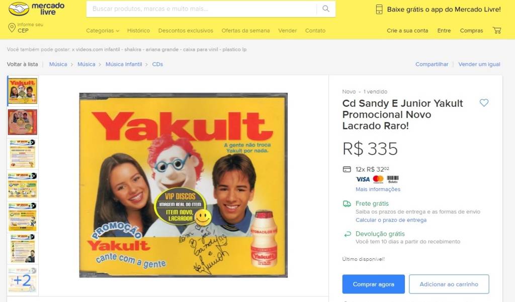 sandy e junior Yakult sandy e junior Yakult