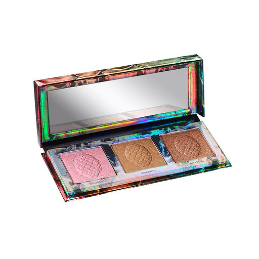 Paleta de iluminadores 'Mother of Dragons' nas cores rosa, dourado e bronze metalizados:  269 reais