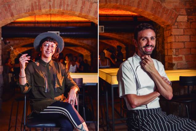 Chula e Rodrigo Augusto: chef de bar e da cozinha, respectivamente