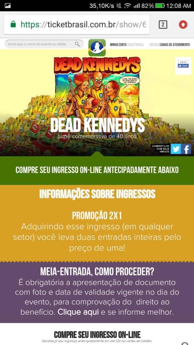dead kennedys ticket brasil dead kennedys ticket brasil