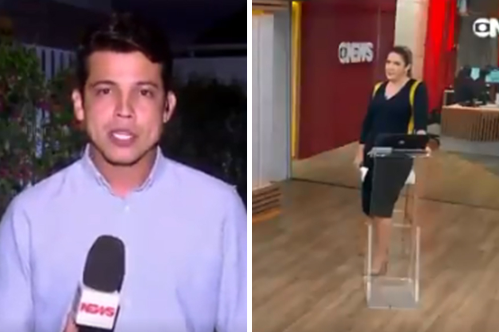 Christiane Pelajo reclama e áudio vaza em reportagem ao vivo da GloboNews