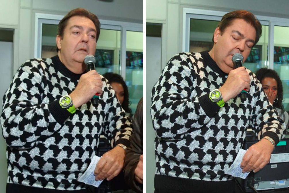 Faustão interrompe programa para criticar trilha de ‘Dança dos Famosos’