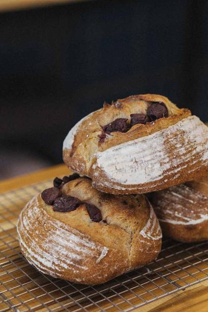 Pães com azeitonas graúdas: fermentação natural