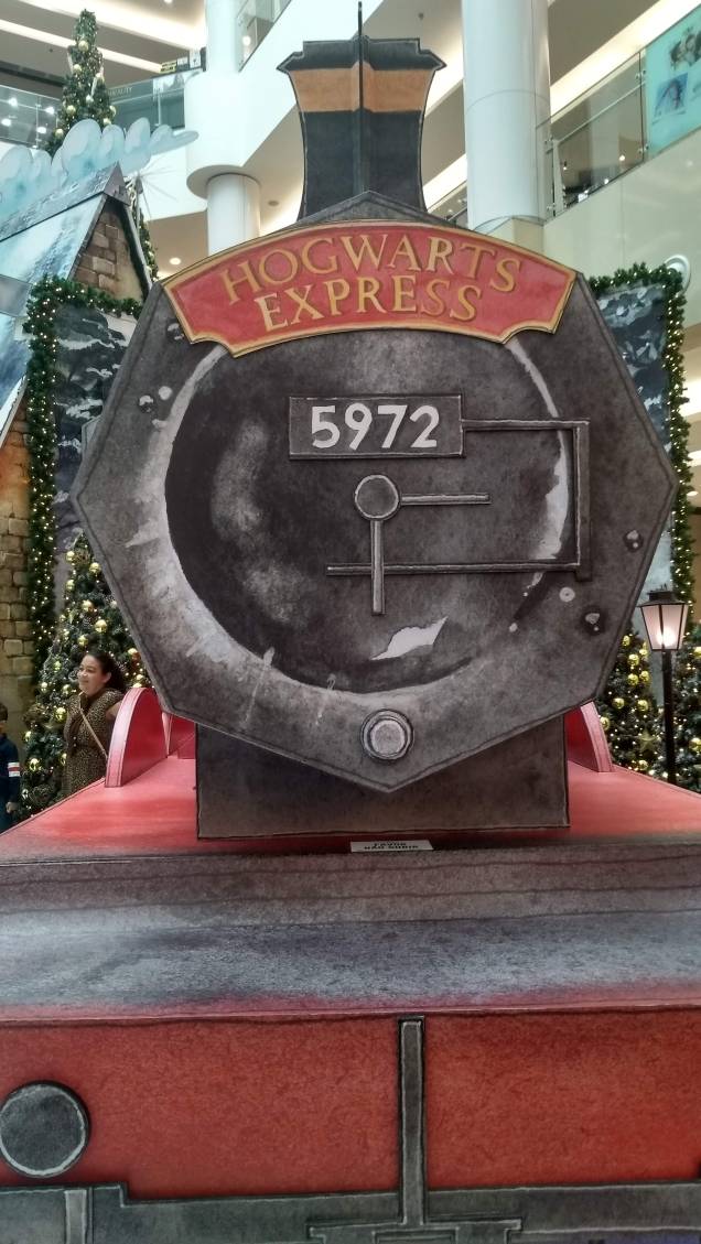 O Expresso Hogwarts, no Shopping Metrô Tatuapé: efeitos sonoros e fumaça cênica