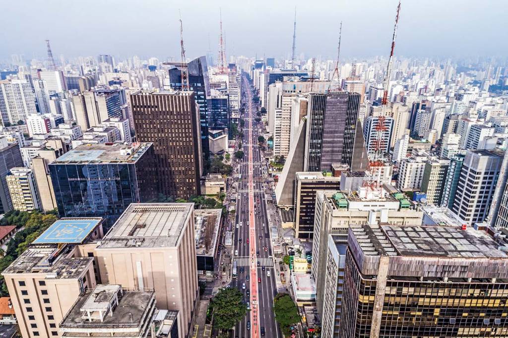imagem aérea da avenida paulista