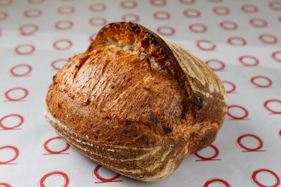Sourdough: feito com farinha orgânica efermentação natural