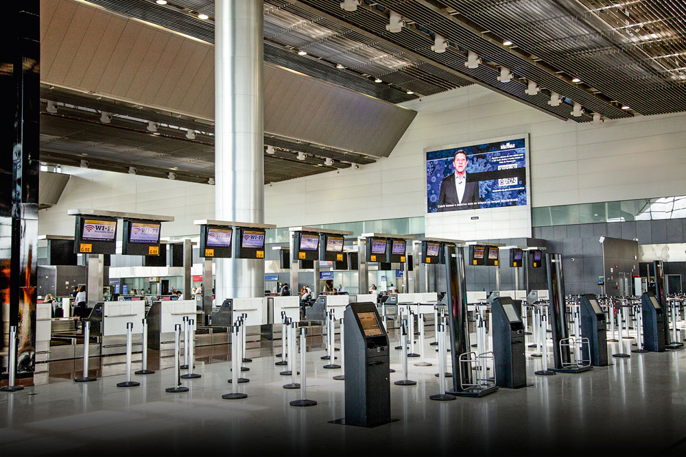 Aeroporto de Guarulhos: vazio com o surto do Covid-19