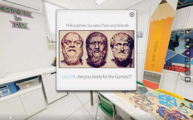 Grécia antiga: tema da caça ao tesouro virtual na escola