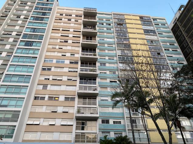 Edifício Corinto, naBela Vista: paredãocom harmonia Edifício Corinto, naBela Vista: paredãocom harmonia