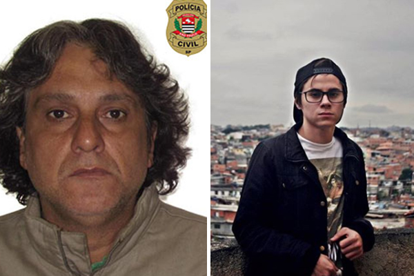 à esquerda, paulo copertino, à direita, o ator Rafael Miguel, assassinado por copertino