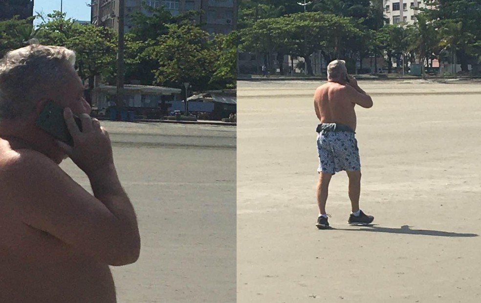 Desembargador que ofendeu guarda reaparece sem máscara na praia