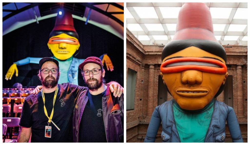Exposição sobre OSGEMEOS tem boneco inflável gigante, veja vídeo