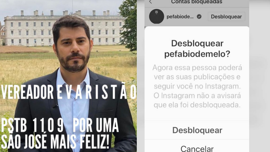 Evaristo Costa bloqueia padre Fábio de Melo no Instagram; entenda