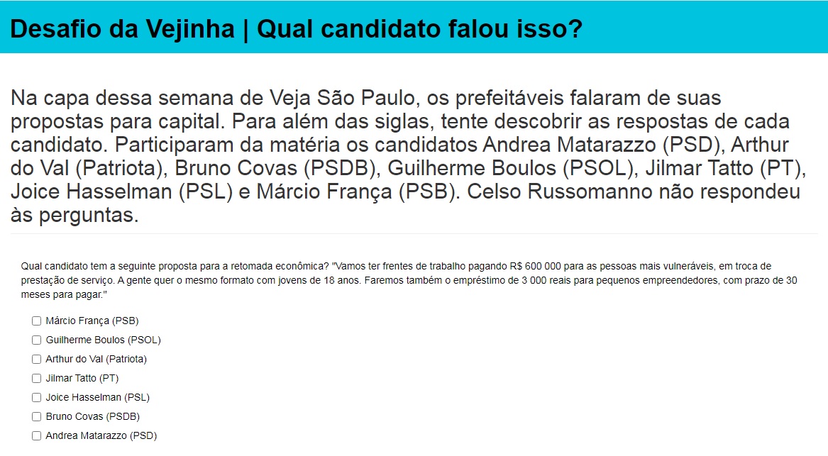 desafio-vejinha-1 Desafio Vejinha | Você conhece propostas dos candidatos a prefeito de SP?