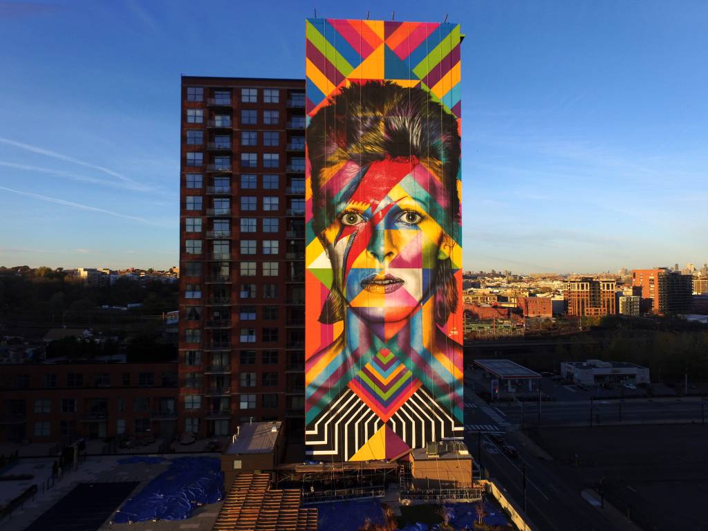 Eduardo Kobra – David Bowie-Jersey City David Bowie, de Eduardo Kobra, em Jersey City