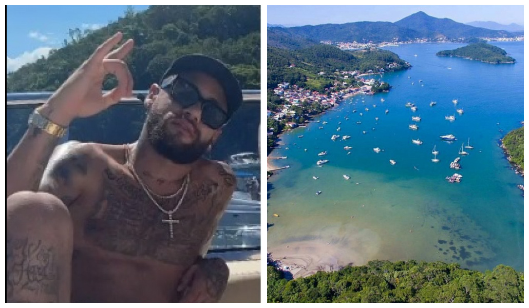 Neymar em praia de Santa Catarina: "esquenta" para Ano Novo polêmico