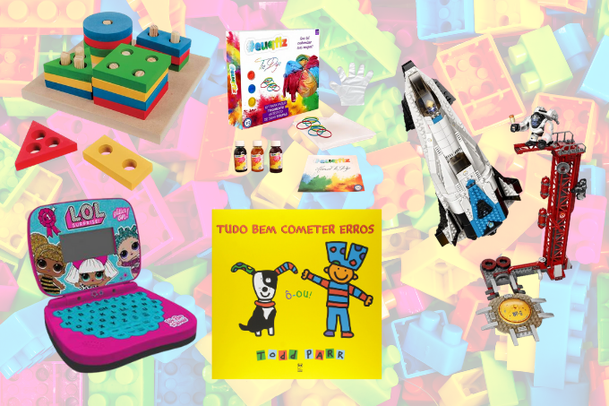 Para encaixar, pintar, aprender, ler e construir: opções de brinquedos educativos