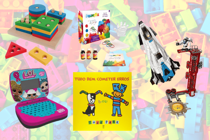 Para encaixar, pintar, aprender, ler e construir: opções de brinquedos educativos
