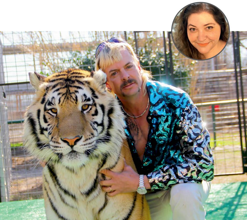 Alessandra – Séries do ano Foto de Alessandra com uma imagem ilustrativa da série A Máfia dos Tigres