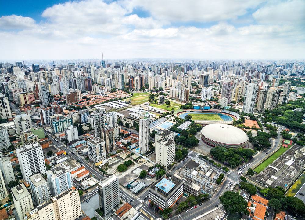 Imagem aérea da região do Ibirapuera