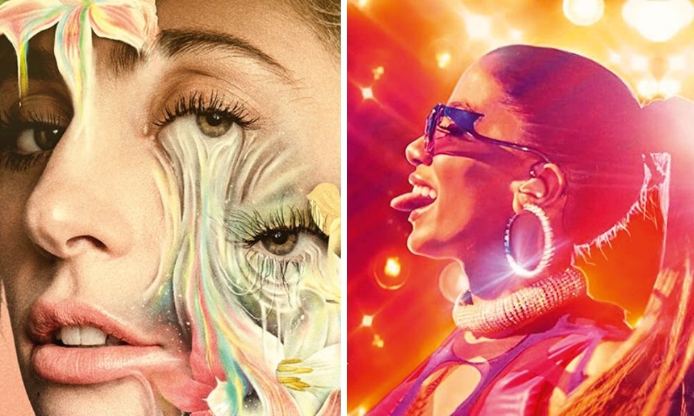 Capas dos filmes de Lady Gaga e Anitta