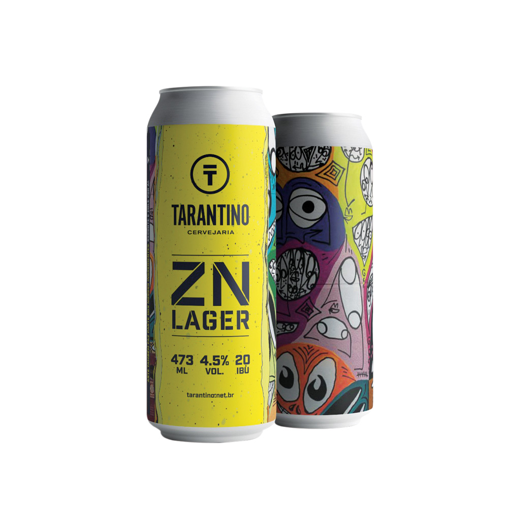 Zn Lager – Cervejaria Tarantino Cerveja ZN Lager: disponível em supermercados e e-commerce