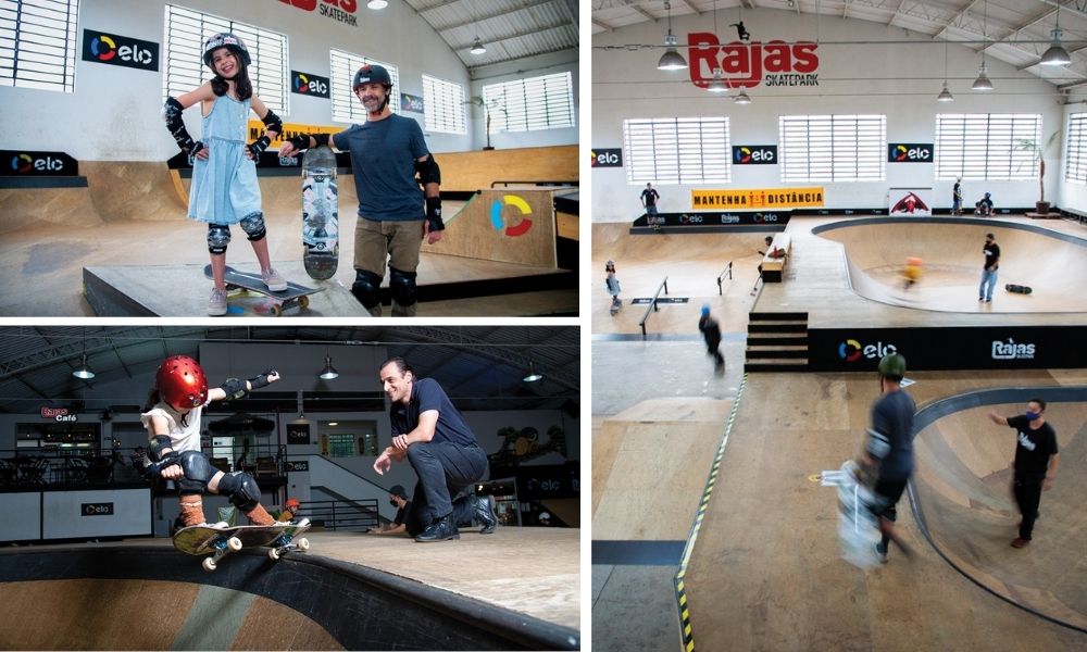 Pistas de Skate Rajas Três fotos das pistas Rajas