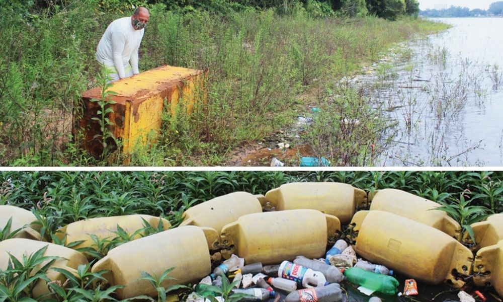 Limpeza-no-Guarapiranga Desperdício da Guarapiranga: crise da pandemia e águas sujas afetam imóveis, restaurantes e clubes náuticos