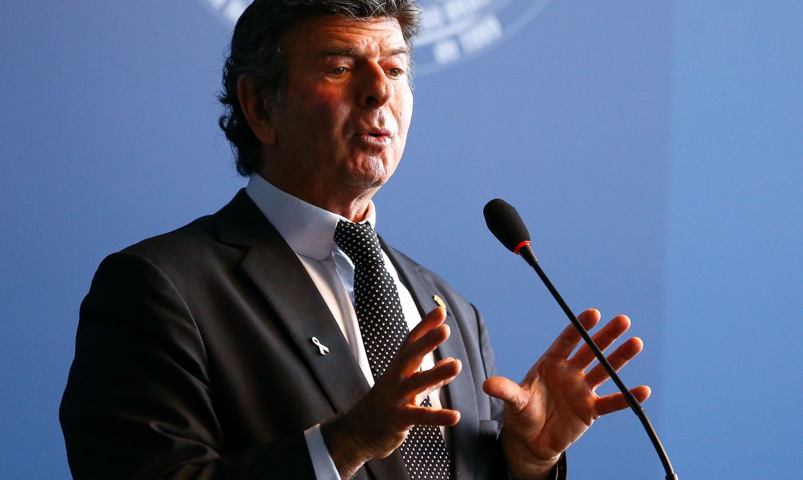 Imagem mostra o presidente do STF, Luiz Fuz