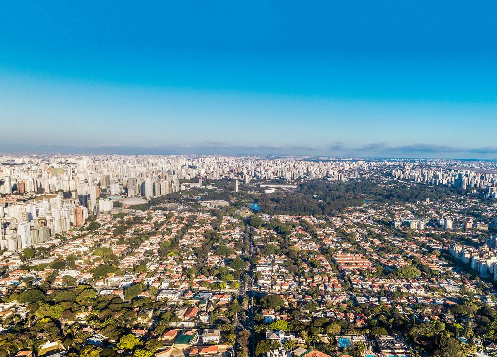 Imagem panorâmica do bairro Jardim Europa, na cidade de São Paulo