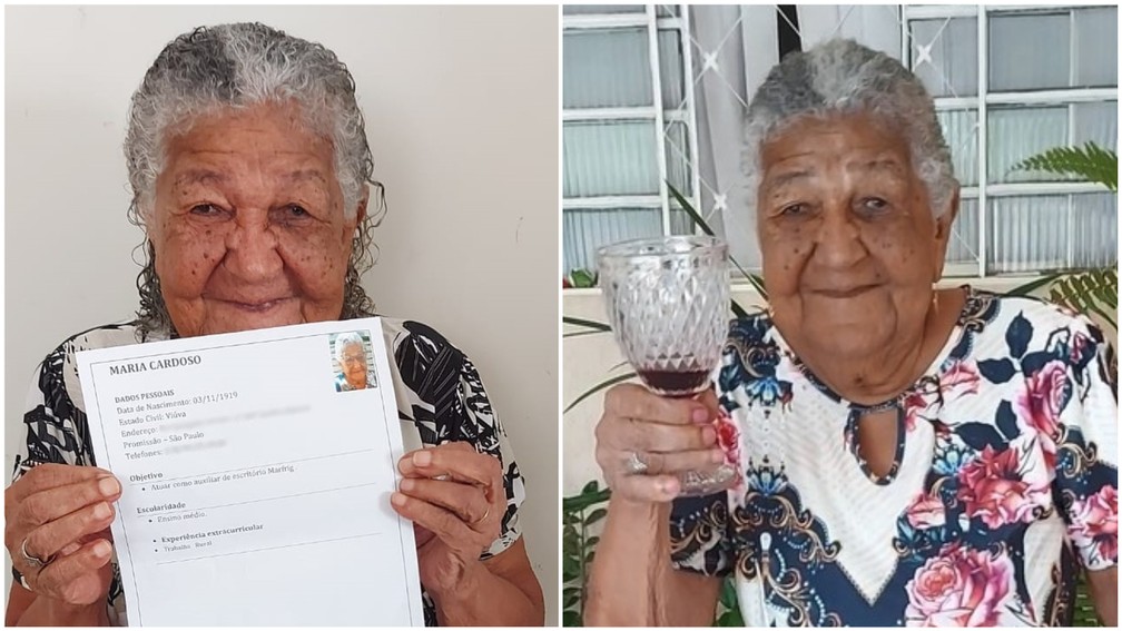 Dona Maria Cardoso: currículo entregue aos 101 anos
